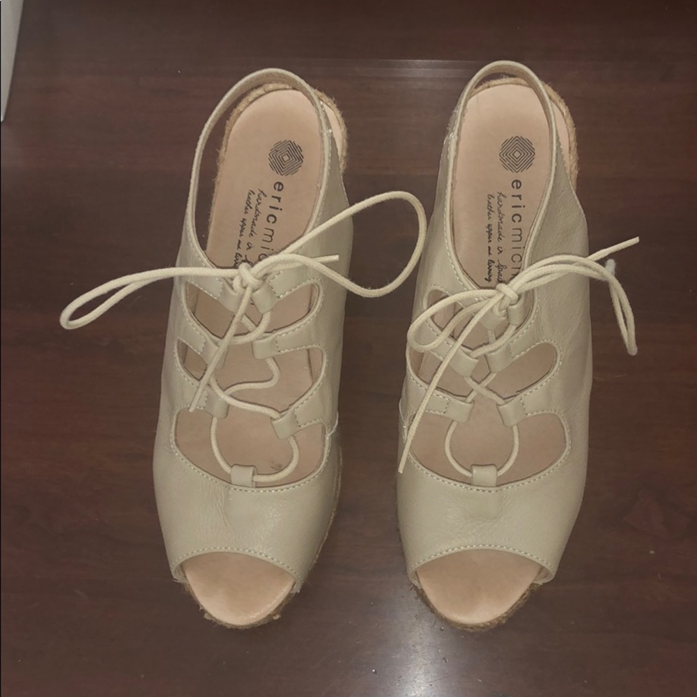 lace up wedge heel